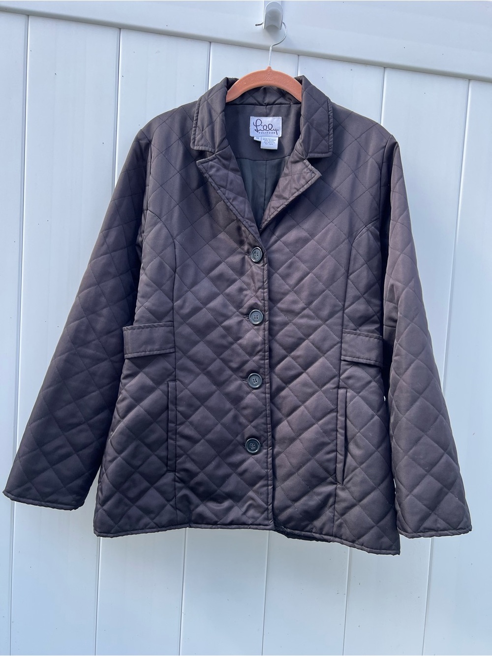 Women’s LILLY PULITZER Quilted Lightweight Button Front Black Jacket Size Medium